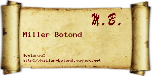 Miller Botond névjegykártya